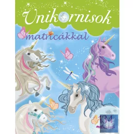 Unikornisok matricákkal - Zöld