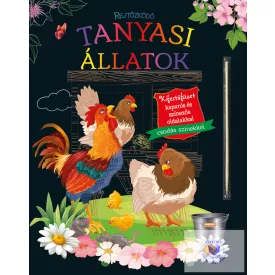   Rejtőzködő tanyasi állatok - Kifestőfüzet kaparós és színezős oldalakkal