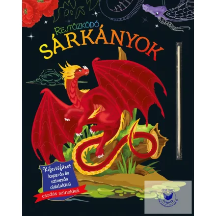 Rejtőzködő sárkányok - Kifestőfüzet kaparós és színezős oldalakkal