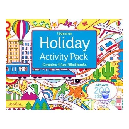Usborne Holiday Activity Pack - 4 darab könyvecskével, és több, mint 200 matricá