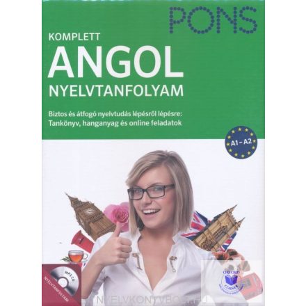 PONS Komplett angol nyelvtanfolyam (könyv + CD + letölthető hanganyagok)
