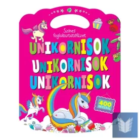 Színes foglalkoztatófüzet unikornisokkal