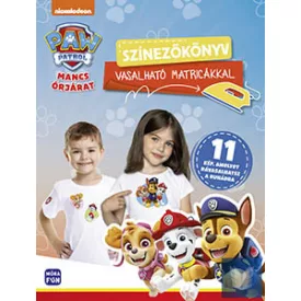 Mancs Őrjárat - Színezőkönyv vasalható matricákkal