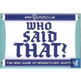 Who said that? - PP Matchbox kártyajáték