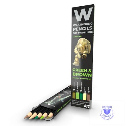 Weathering pencils - WATERCOLOR PENCIL SET GREEN AND BROWN CAMOUFLAGES