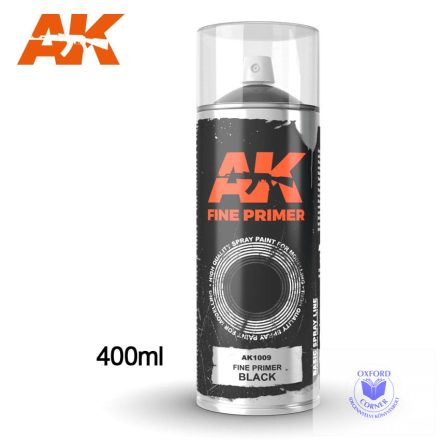 Primer - Fine Primer Black - Spray 400ml (Includes 2 nozzles)