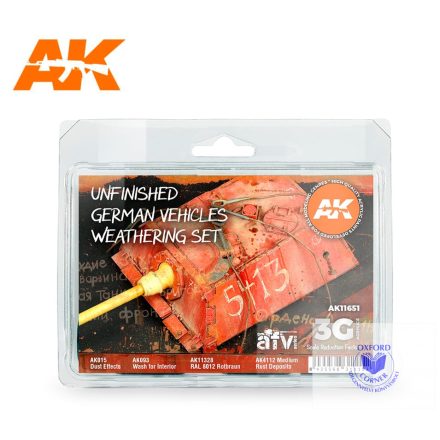 AFV Paint set - UNFINISHED GERMAN VEHICLES WEATHERING 3G