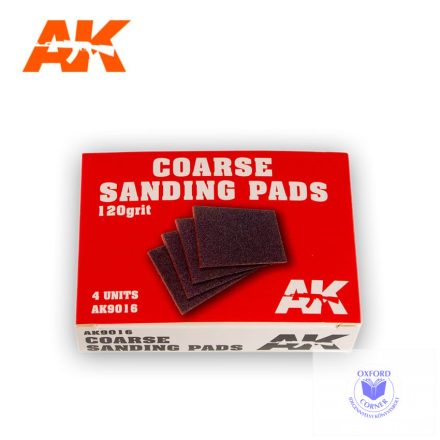 Sandpaper - Coarse Sanding Pads 120 grit.4 units