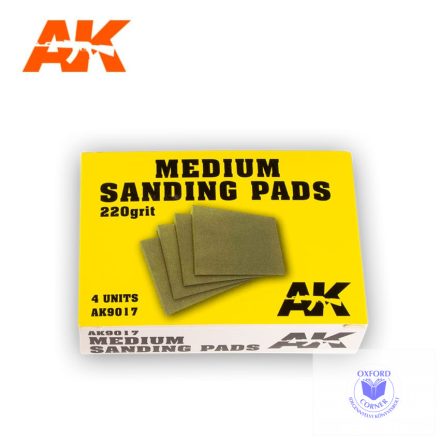 Sandpaper - Medium Sanding Pads 220 grit.4units