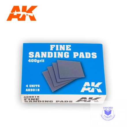 Sandpaper - Fine Sanding Pads 400 grit. 4 units