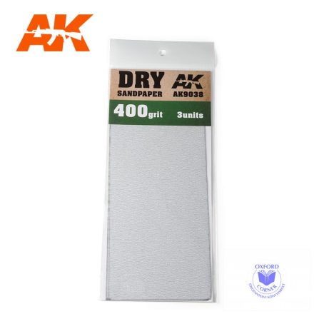Sandpaper - Dry Sandpaper 400 Grit. 3 units